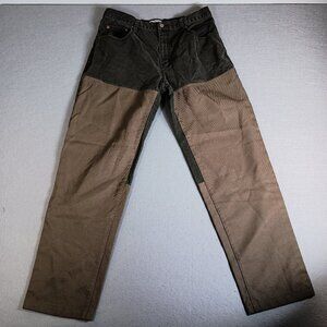 Columbia Men 36x34 Green Double Leg Knee Canvas Brush Hunting Pants Fits 34x33